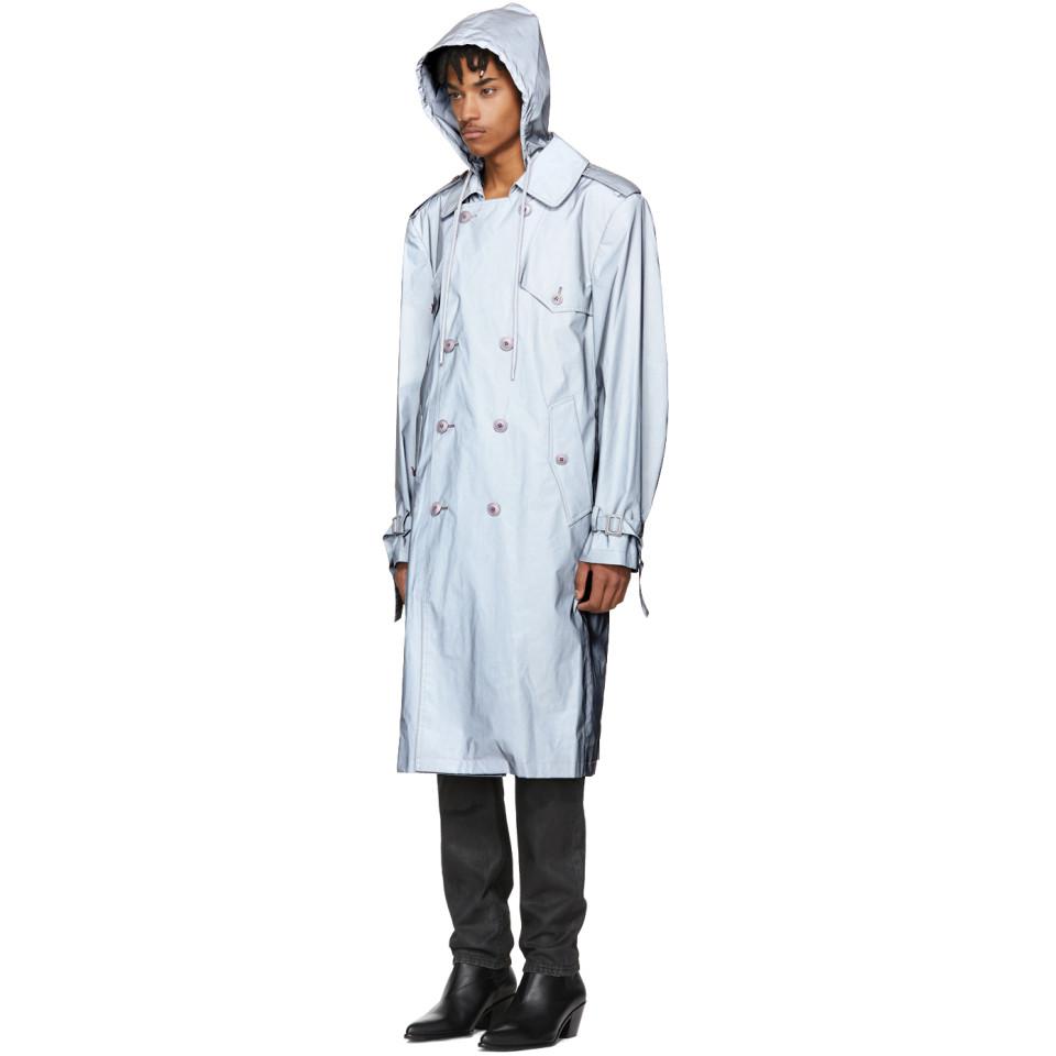 reflective trench coat