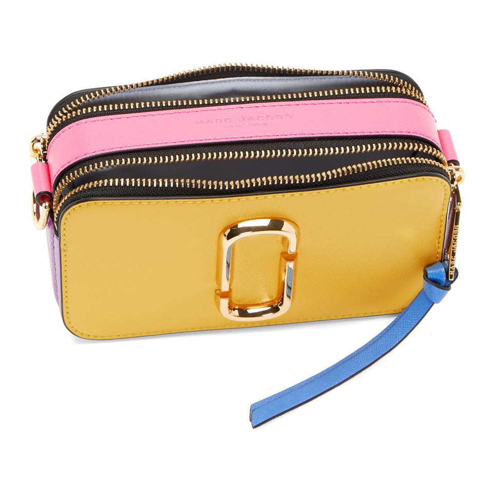 Marc Jacobs Leather Yellow And Purple Small Snapshot Camera Bag | Lyst