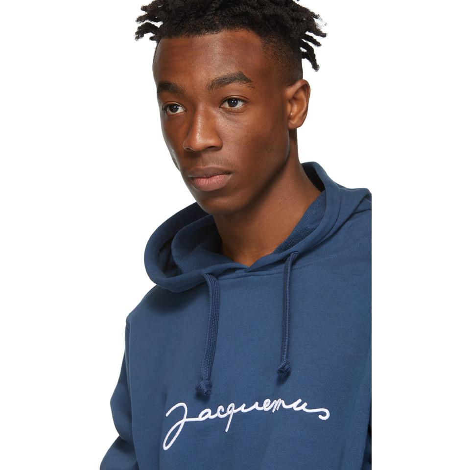 jacquemus moletom com capuz navy