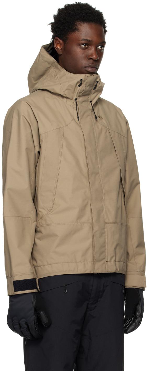 Goldwin Win Taupe Pertex Unlimited 2l Jacket in Black for Men