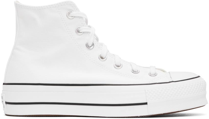 all white platform high top converse