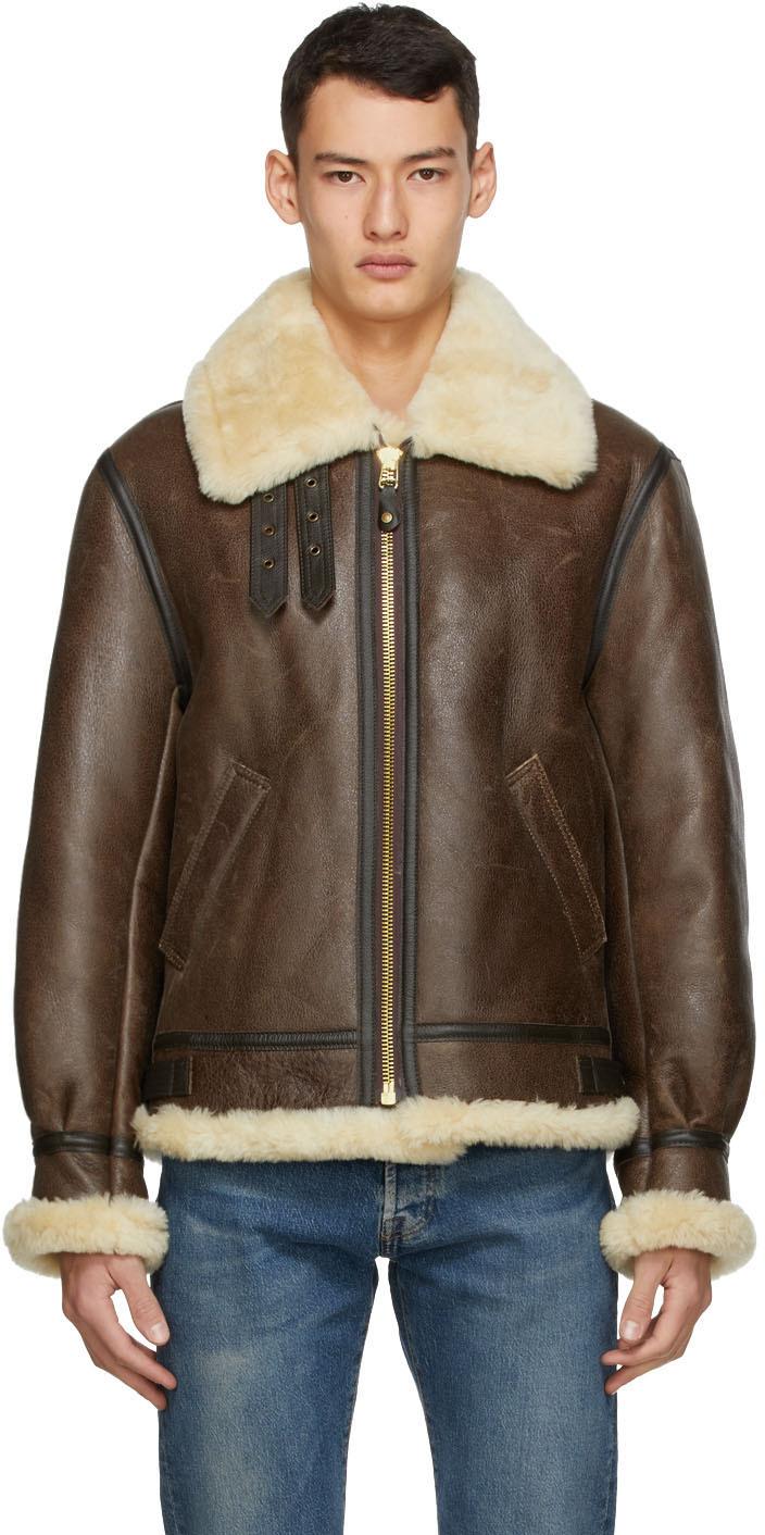 schott sheepskin jacket