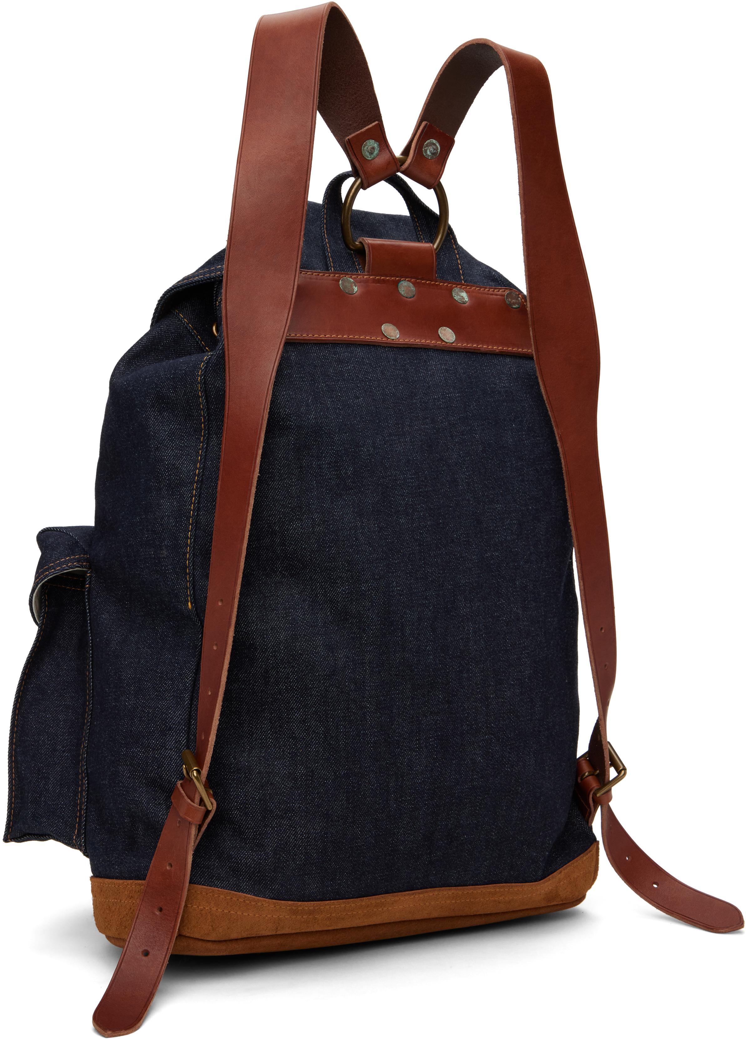 RRL Rucksack Denim Backpack in Blue for Men Lyst