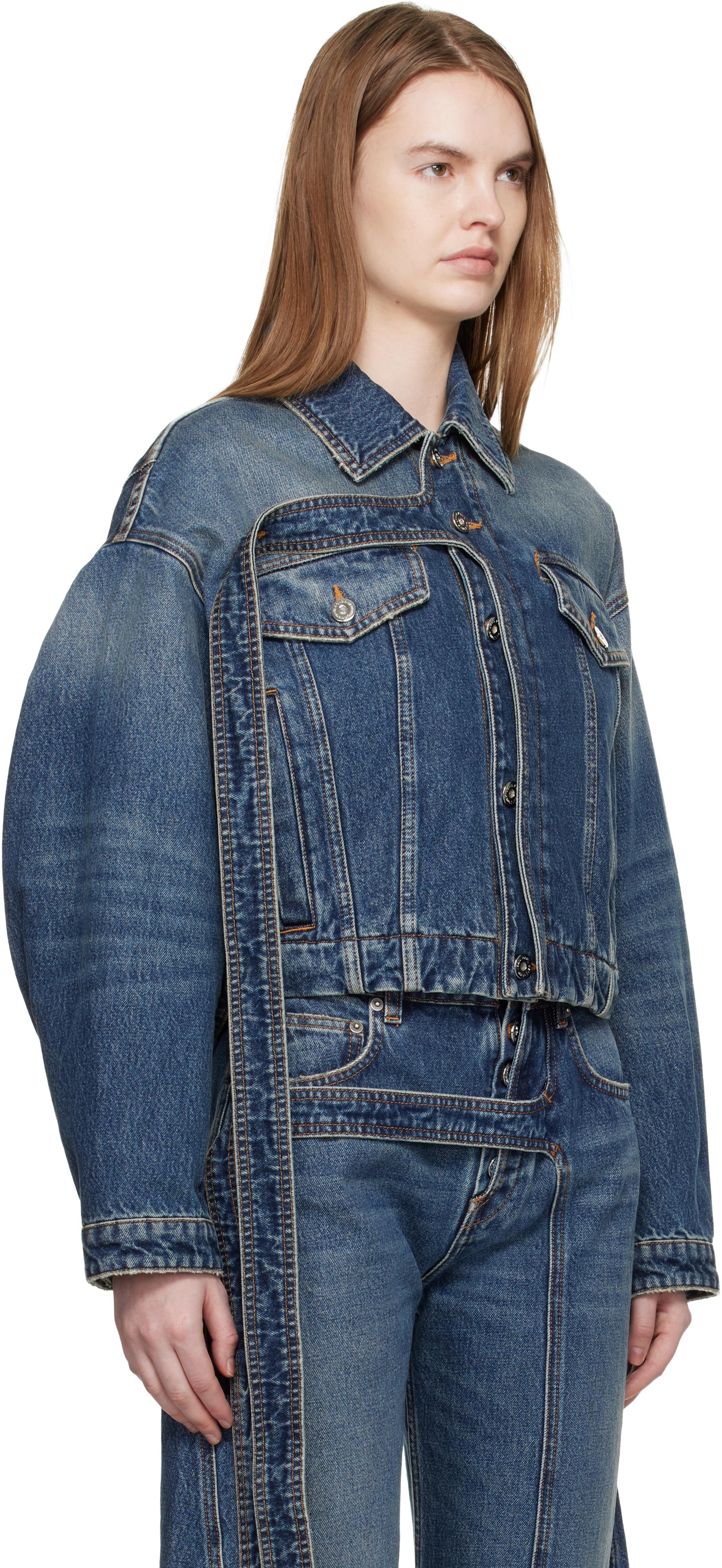 Veste En Jean Vintage Jean Paul Gaultier Taille 38 - Occasion Très Bon état, Denim Bleu