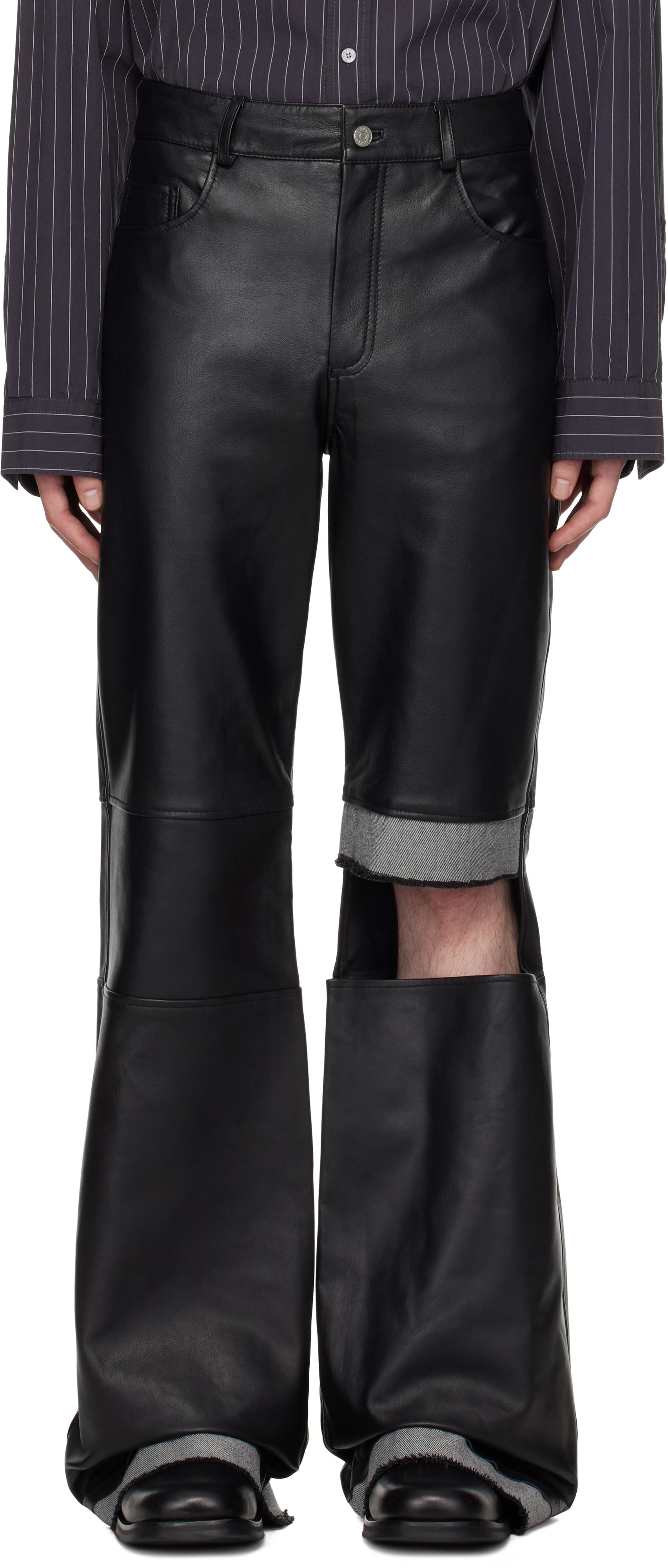 Deadwood ダブルニーレザーパンツ TOKYO 23 パンツ Faux Leather Double Knee Pants / トウキョウ