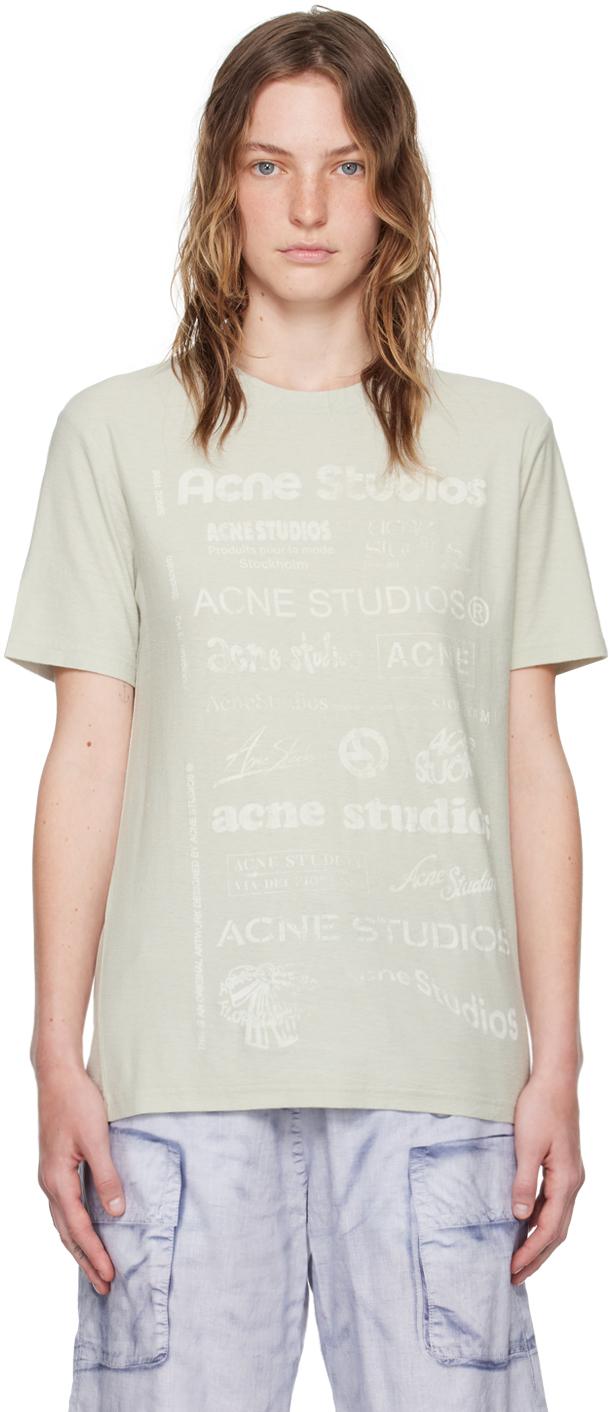Acne Studios レディース ーン ロゴ Tシャツ トップス