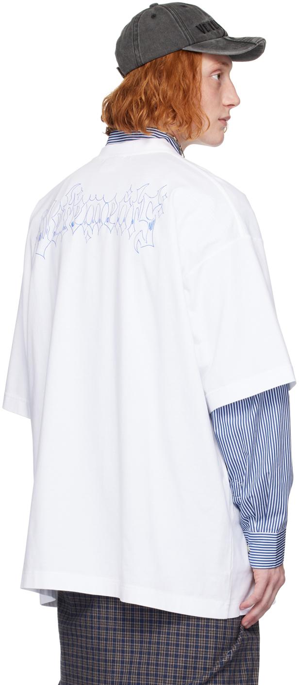 【関税込み】VETEMENTS ホワイト Drawing Tシャツ VETEMENTS White Drawing T-Shirt Vetements
