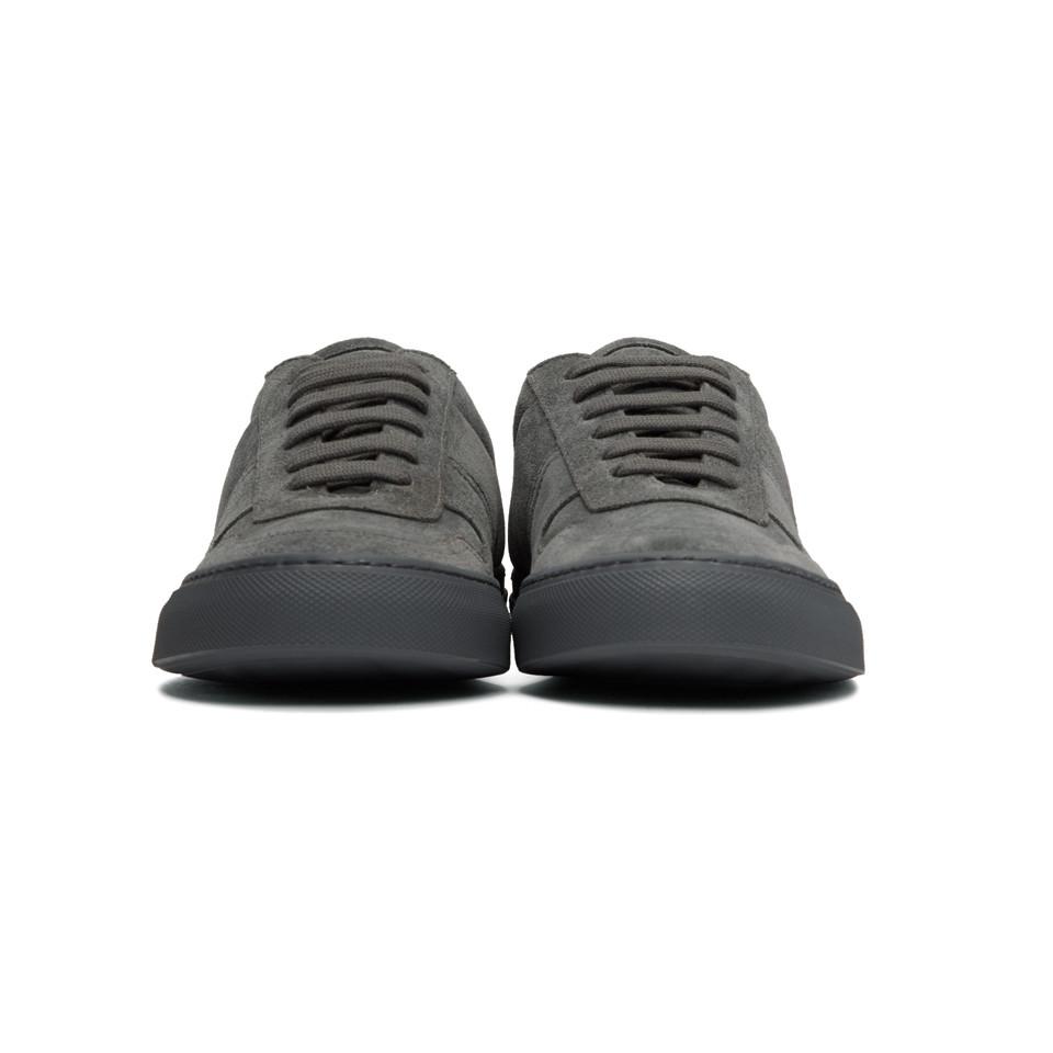Common Projects Grey Suede Bball Low Sneakers in Gray for Men - Lyst