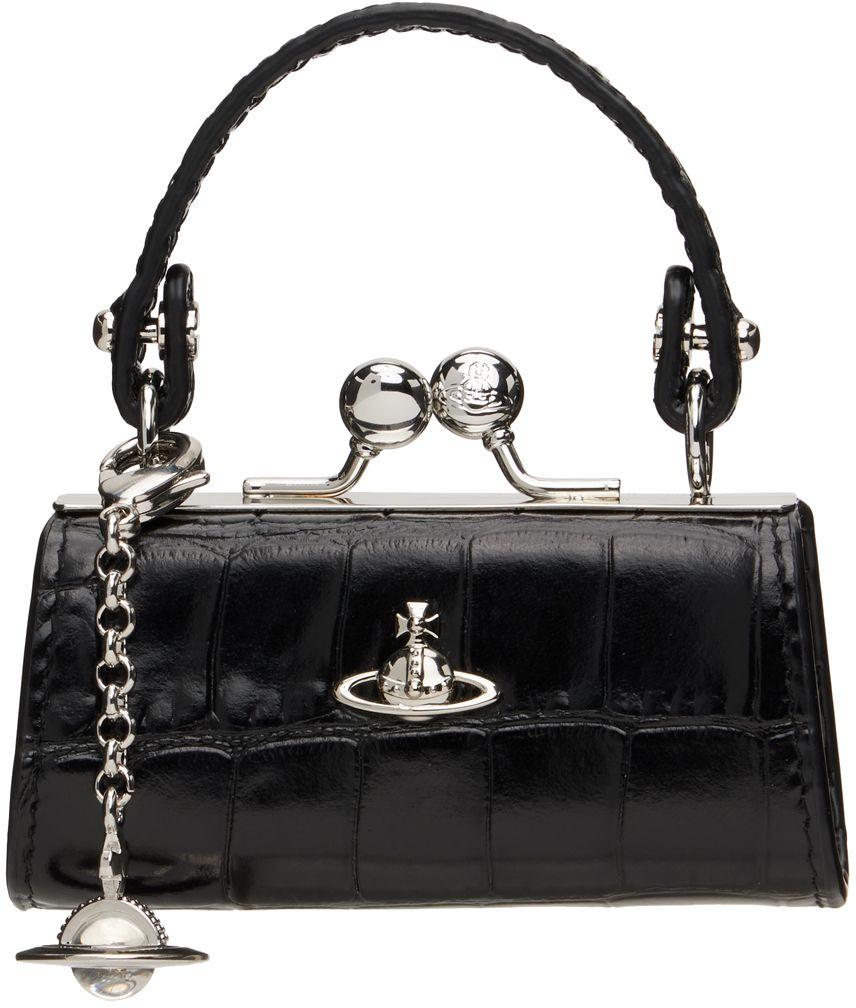 Vivienne Westwood☆DOLL サフィアーノ トートバッグ BLACK Vivienne Westwood Doll Orb-Plaque Tote Bag in Black | Lyst