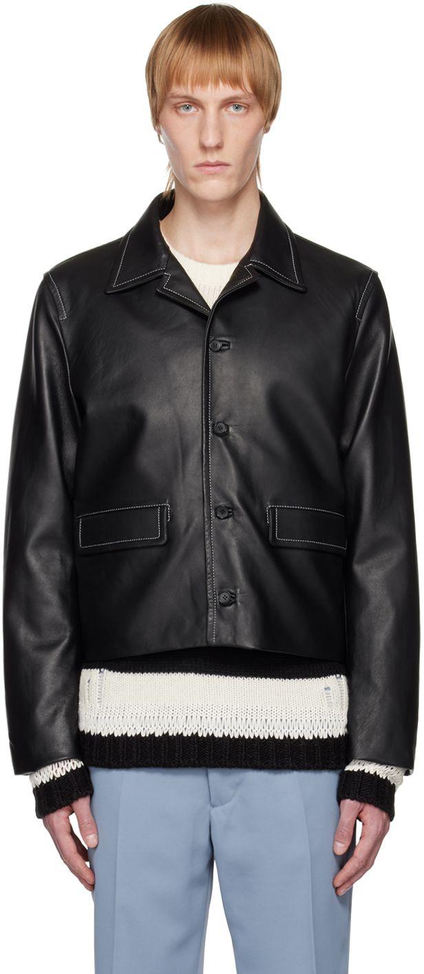 Second/Layer Black Mad Dog Leather Jacket for Men | Lyst