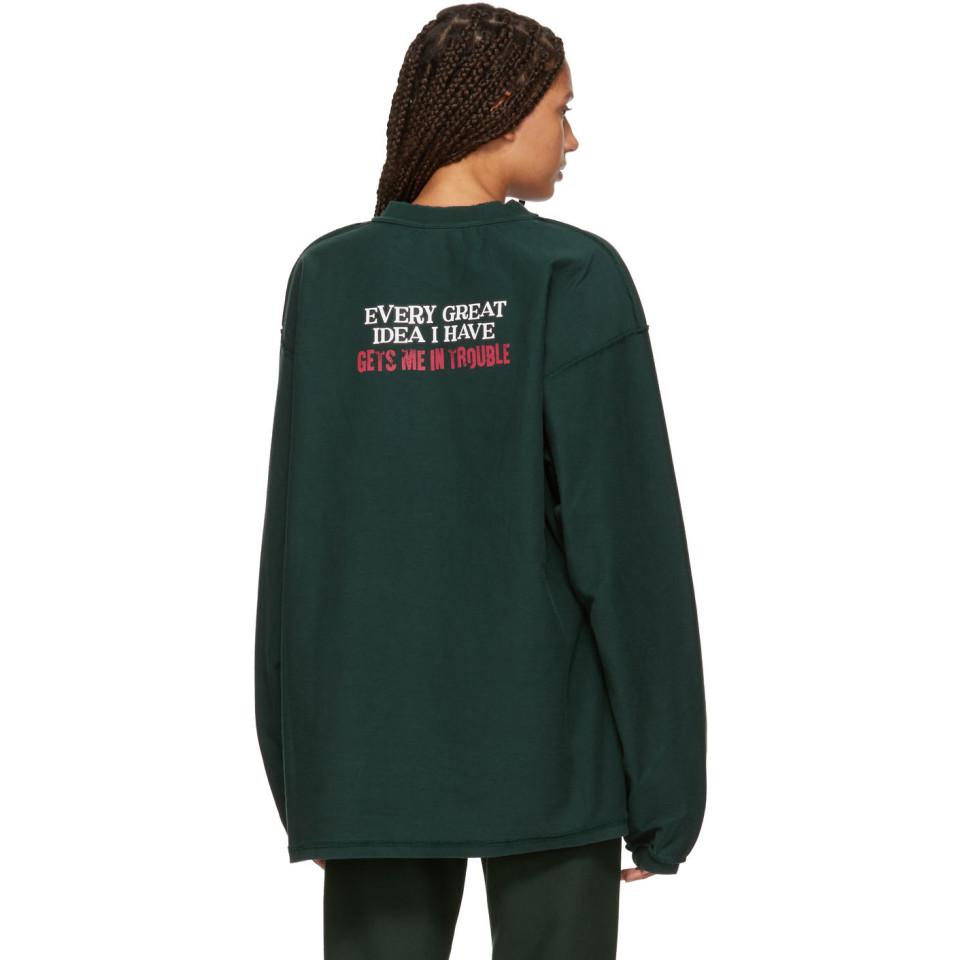 vetements green t shirt