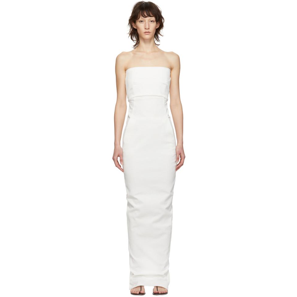 Rick Owens White Bustier Gown | Lyst