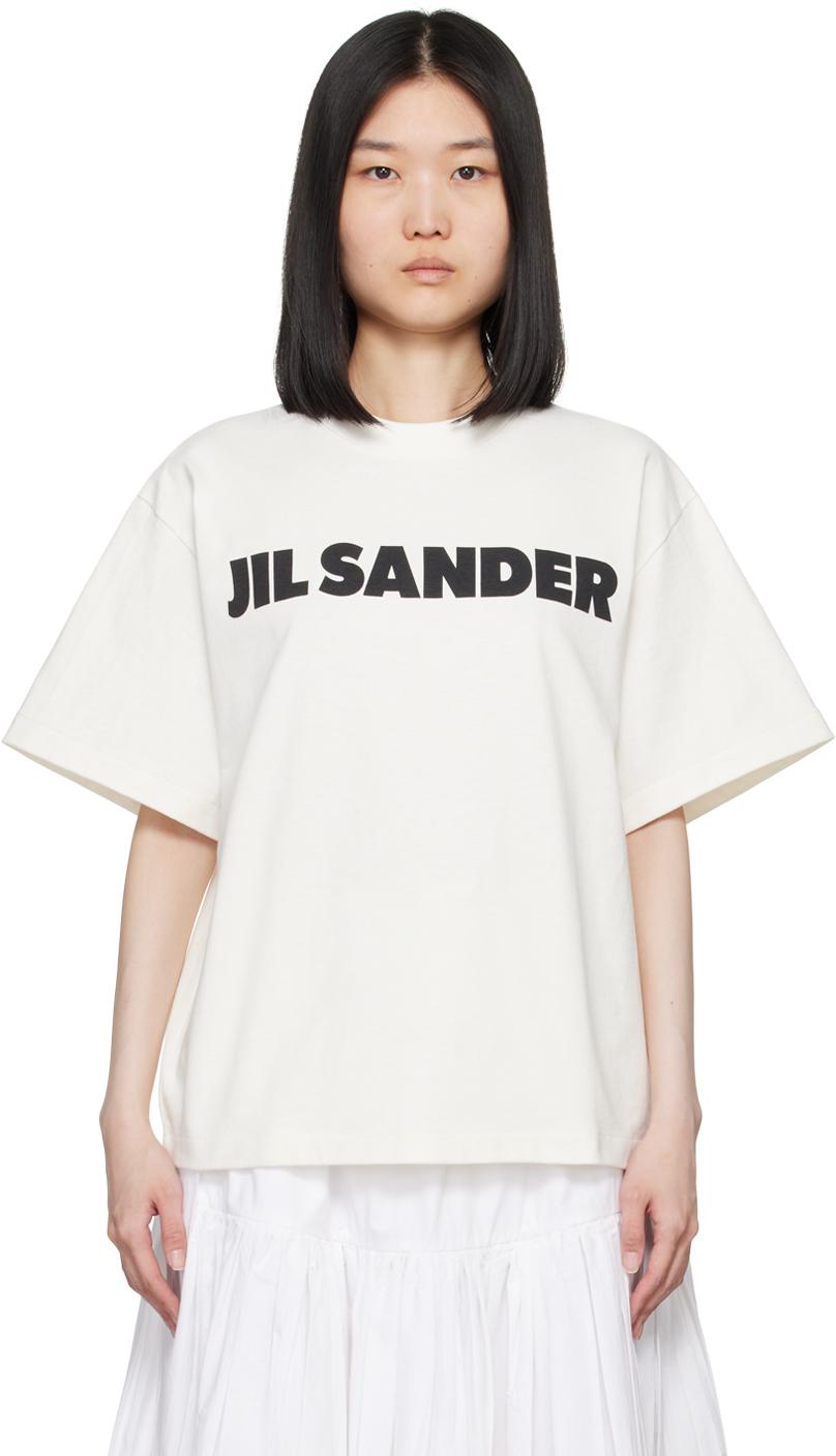 【Jil Sander】 ロゴプリントTシャツ ホワイト ジルサンダー JIL SANDER - JIL SANDER ジルサンダー T-SHIRT ロゴプリント