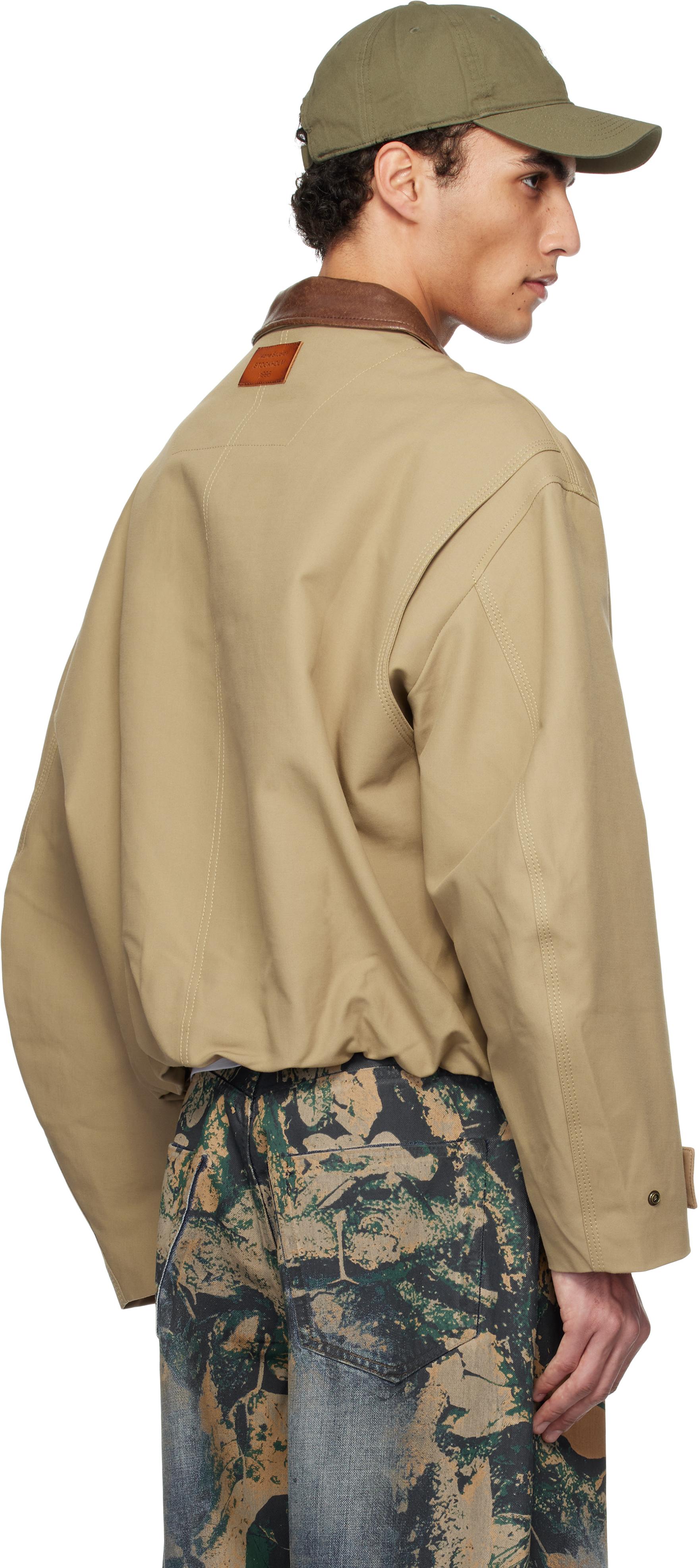 【Acne Studios】ベージュ ツイル ジャケット Acne Studios: ベージュ ツイル ジャケット | SSENSE 日本