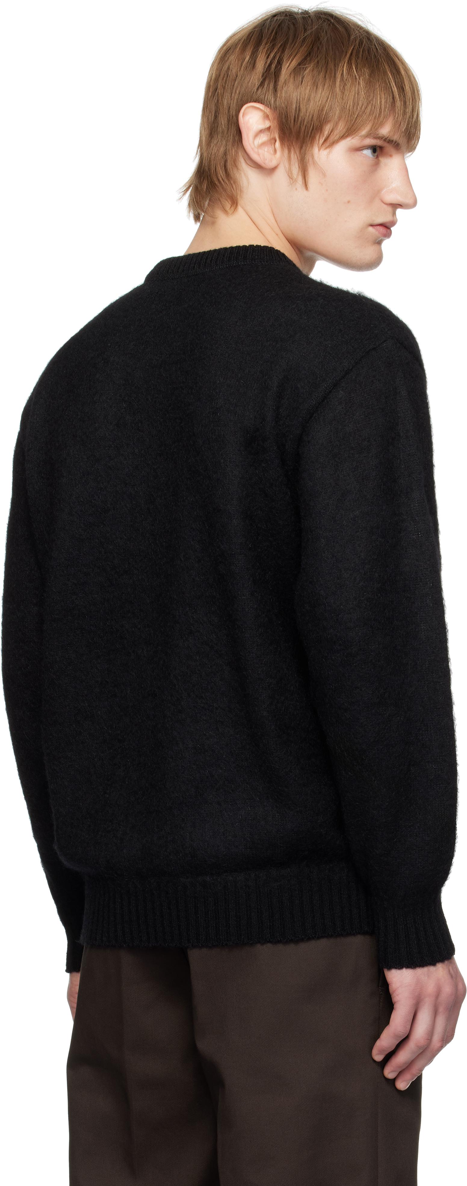 Wacko Maria Mohair Crew Neck Sweater in Black for Men | Lyst UK