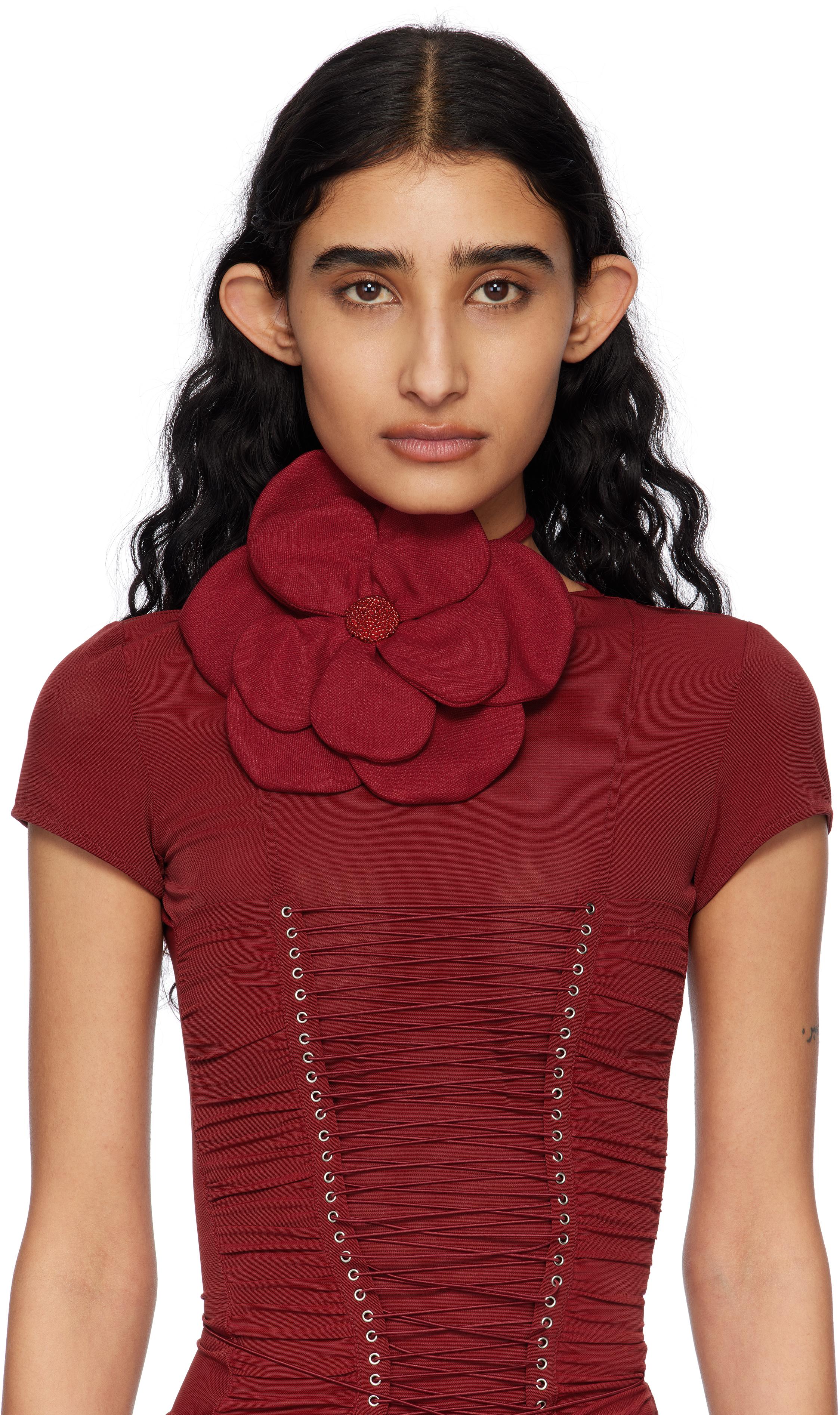 【関税込み】Fanci Club レッド Rose-Flower チョーカー Fanci Club レッド Rose-Flower チョーカー レッド | Lyst