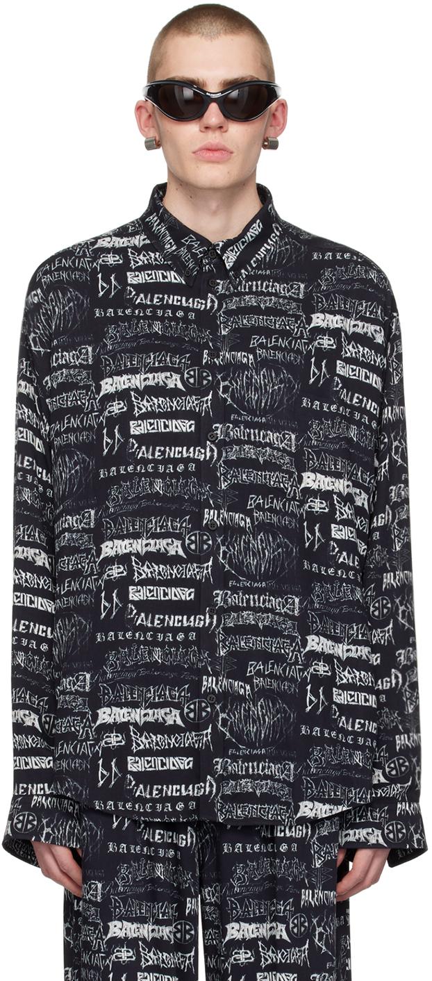 BALENCIAGAブラックシャツ