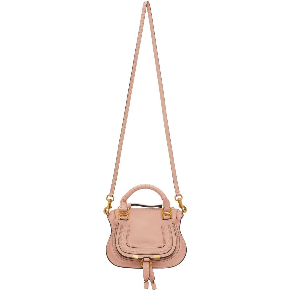 Chloé Leather Mini Marcie Handbag in Pink - Save 32% - Lyst