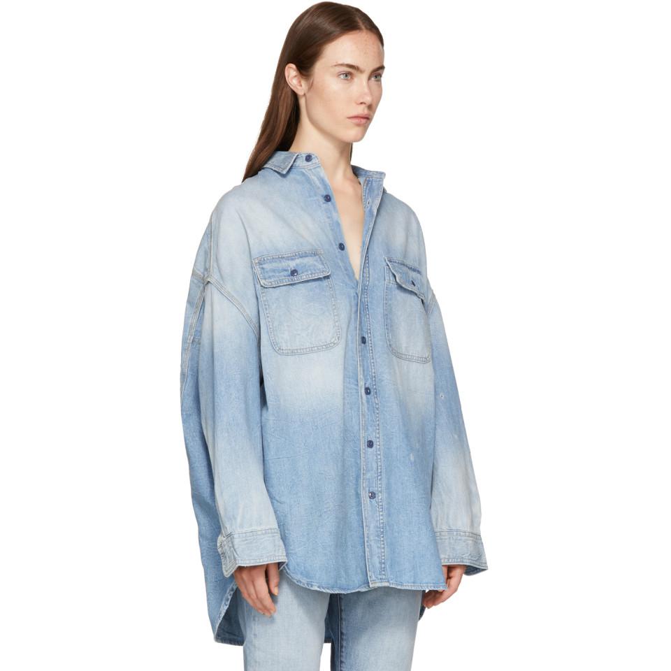 r13 oversized denim shirt