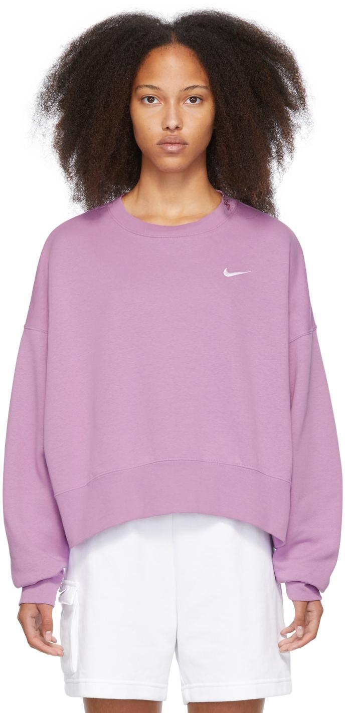 Nike Purple Sportswear Essential Sweatshirt | Lyst