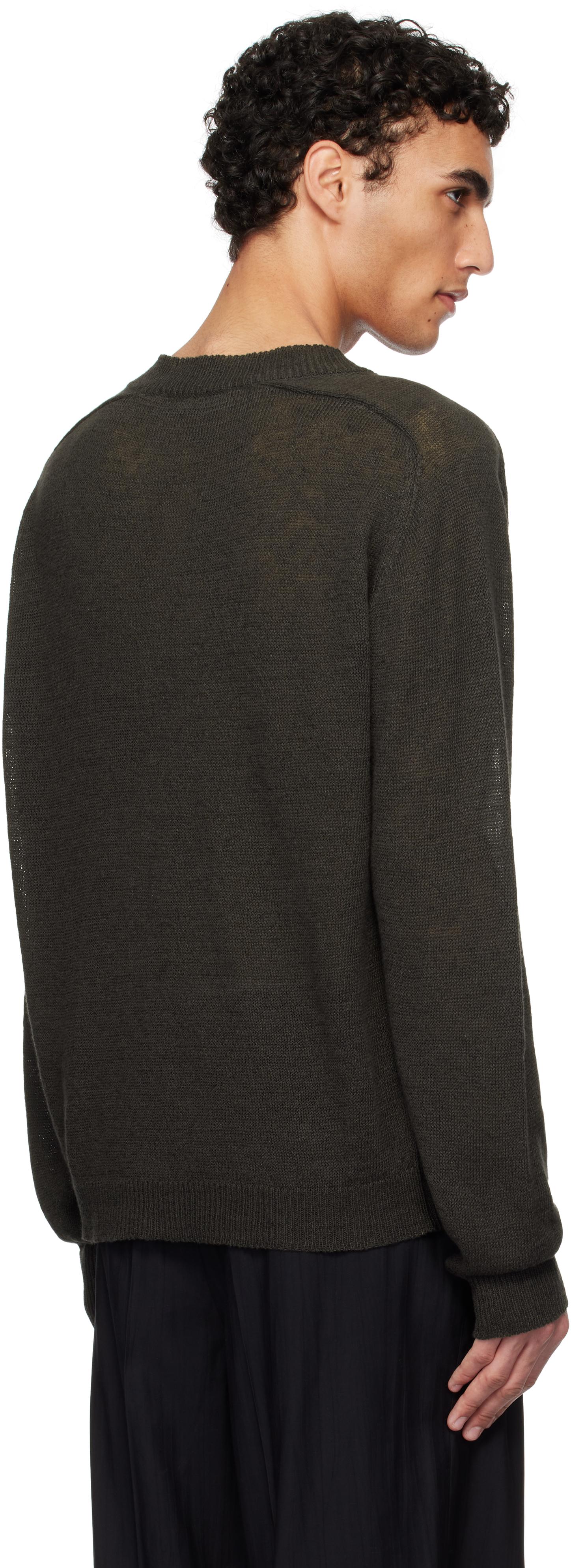 Our Legacy Khaki Rue V-Neck Sweater in Black for Men | Lyst