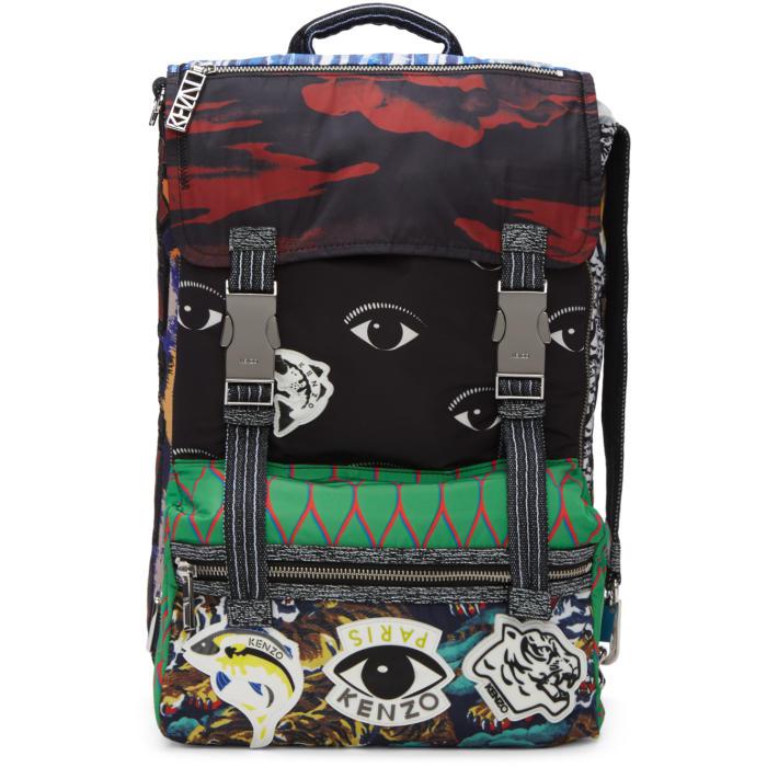 kenzo eye print backpack