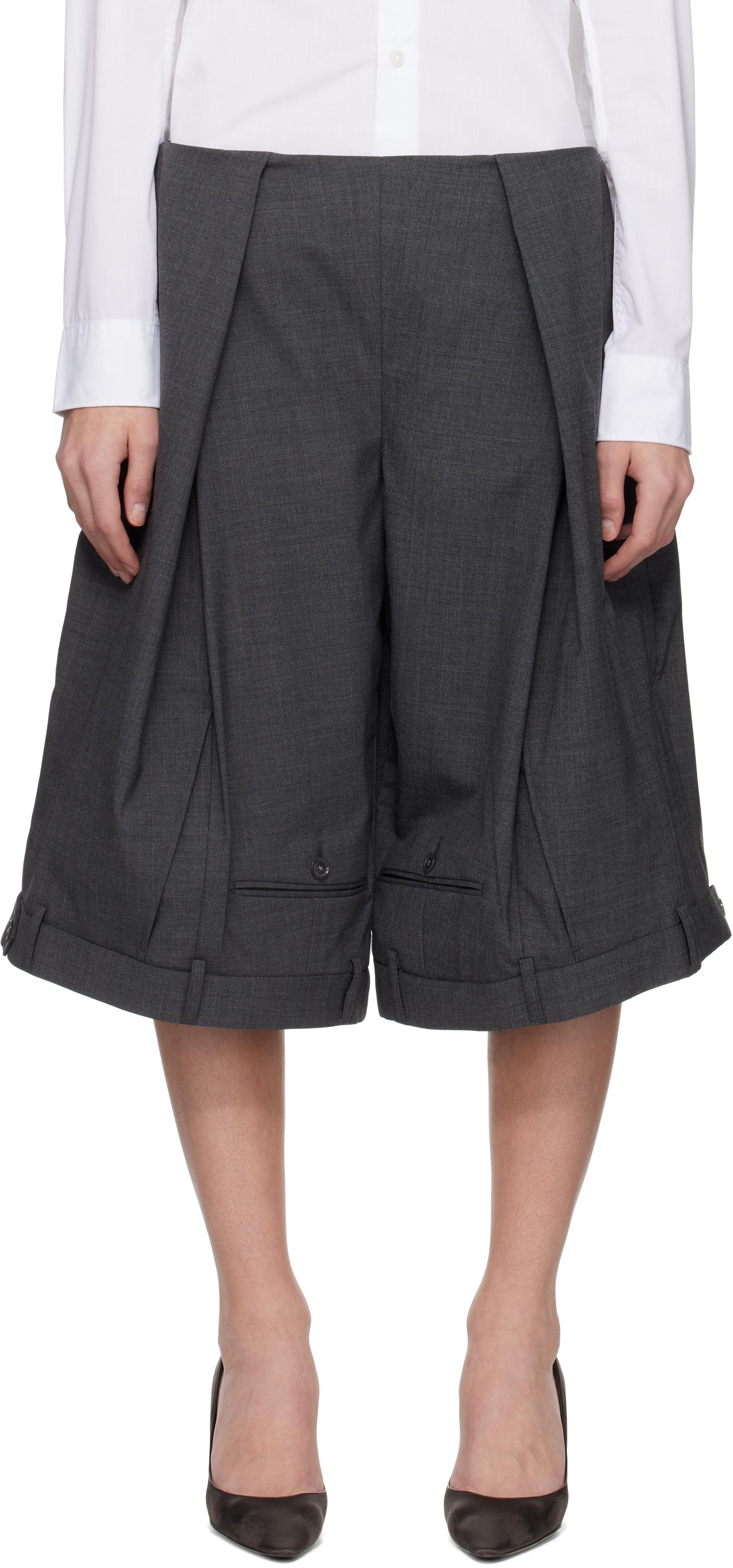 【関税込み】HODAKOVA Upside Down Wide Trouser ショートパンツ HODAKOVA Suit Wide Trouser ショートパンツ ブラック | Lyst