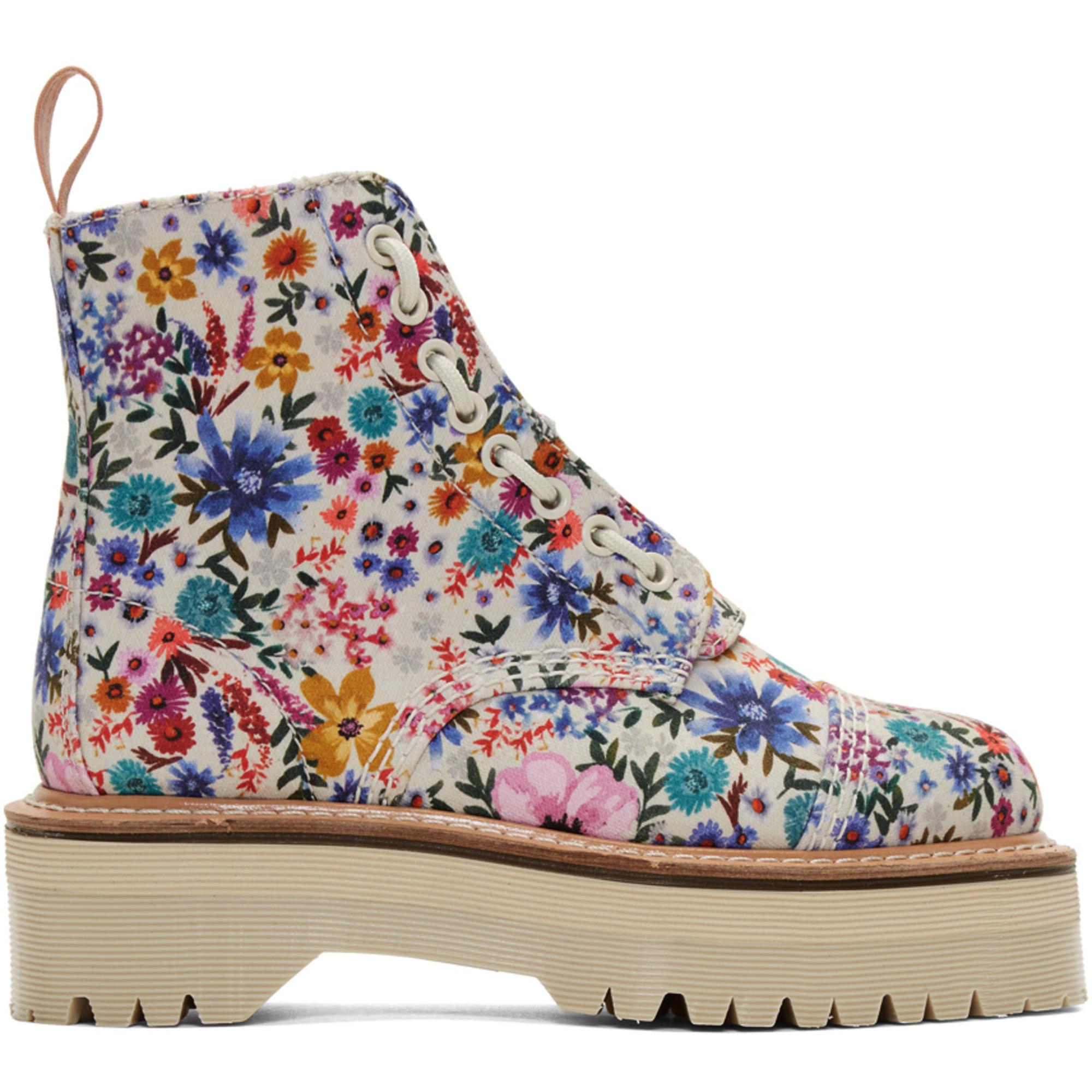 On the head of Prisoner Revival Dr. Martens Canvas White Wanderlust Sinclair Boots | Lyst