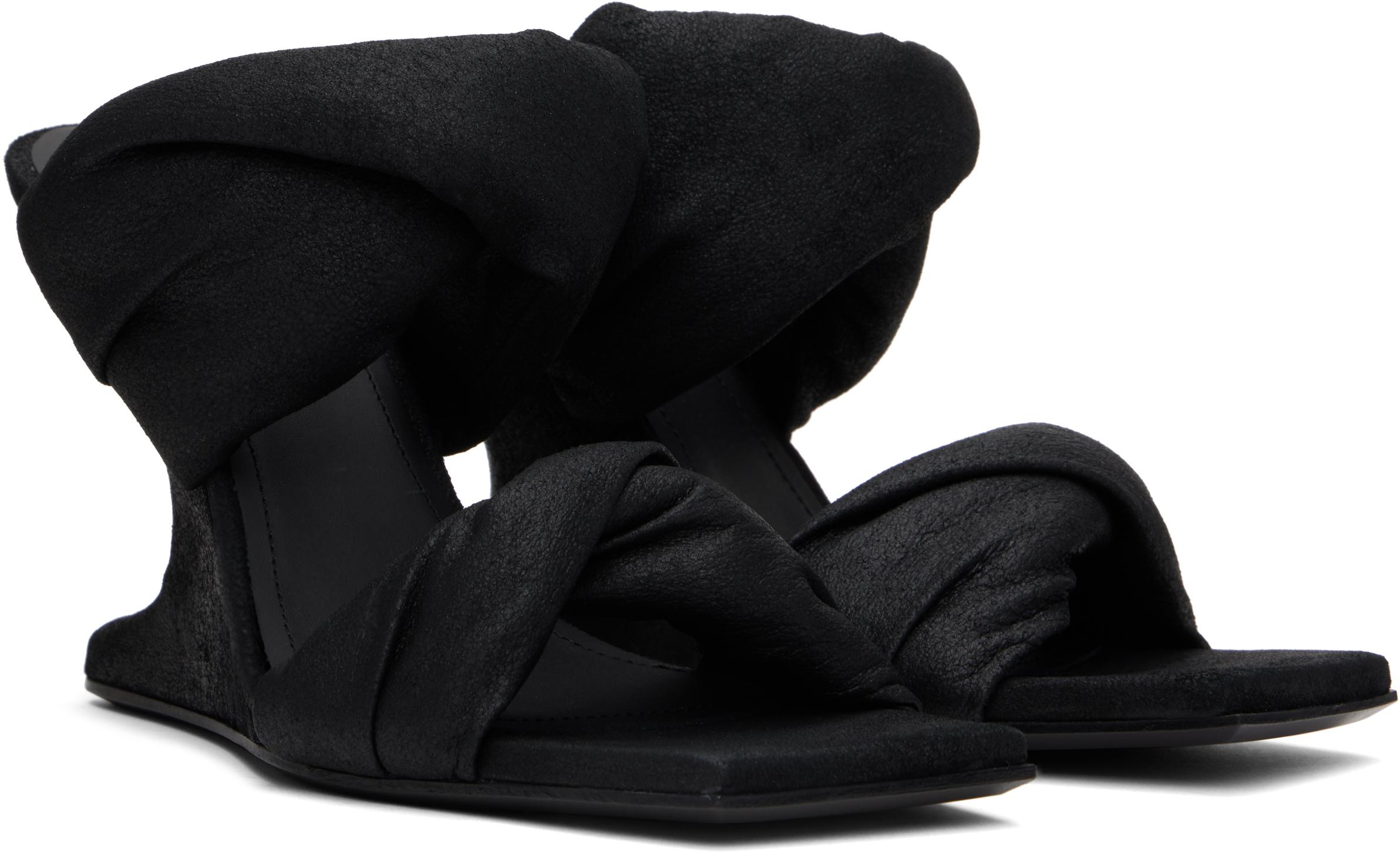 【Rick Owens】Porterville Cantilever 8 Twisted ヒール Brown Porterville Cantilever 8 Twisted Heeled Sandals by