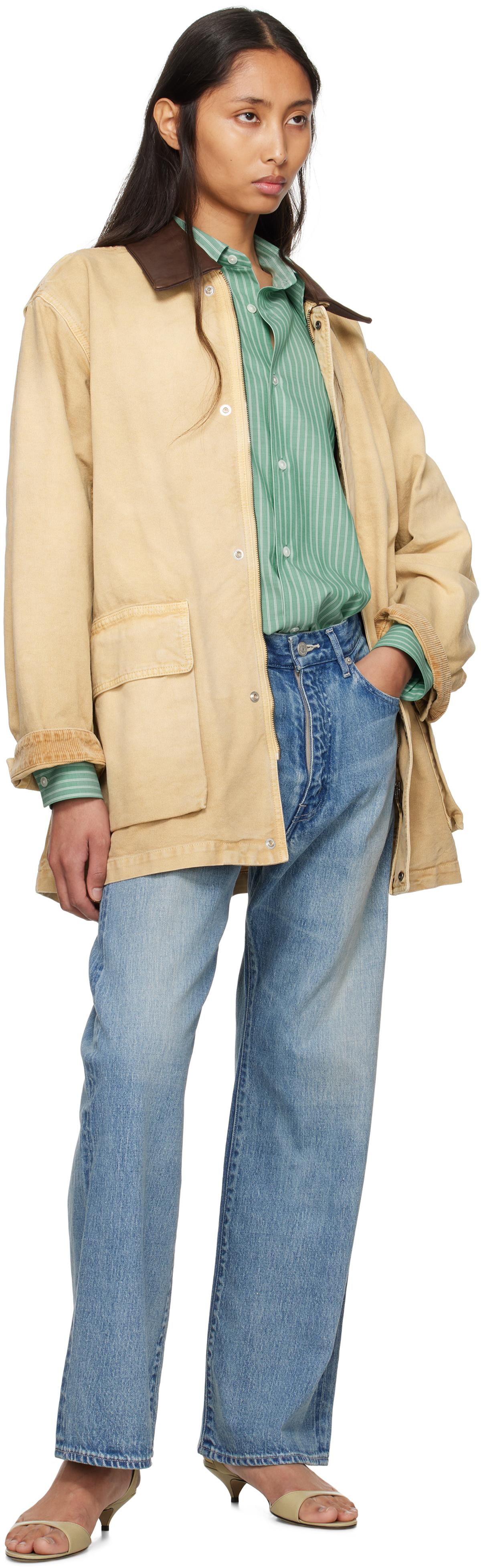 AURALEE Organic Cotton Duck Jacket in Natural | Lyst