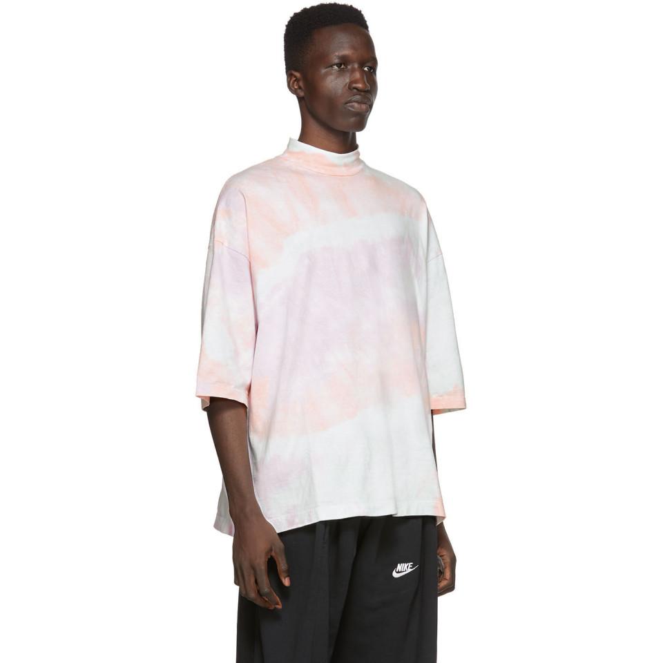 Download Sasquatchfabrix Cotton Pink Tie-dye Mock Neck T-shirt for ...