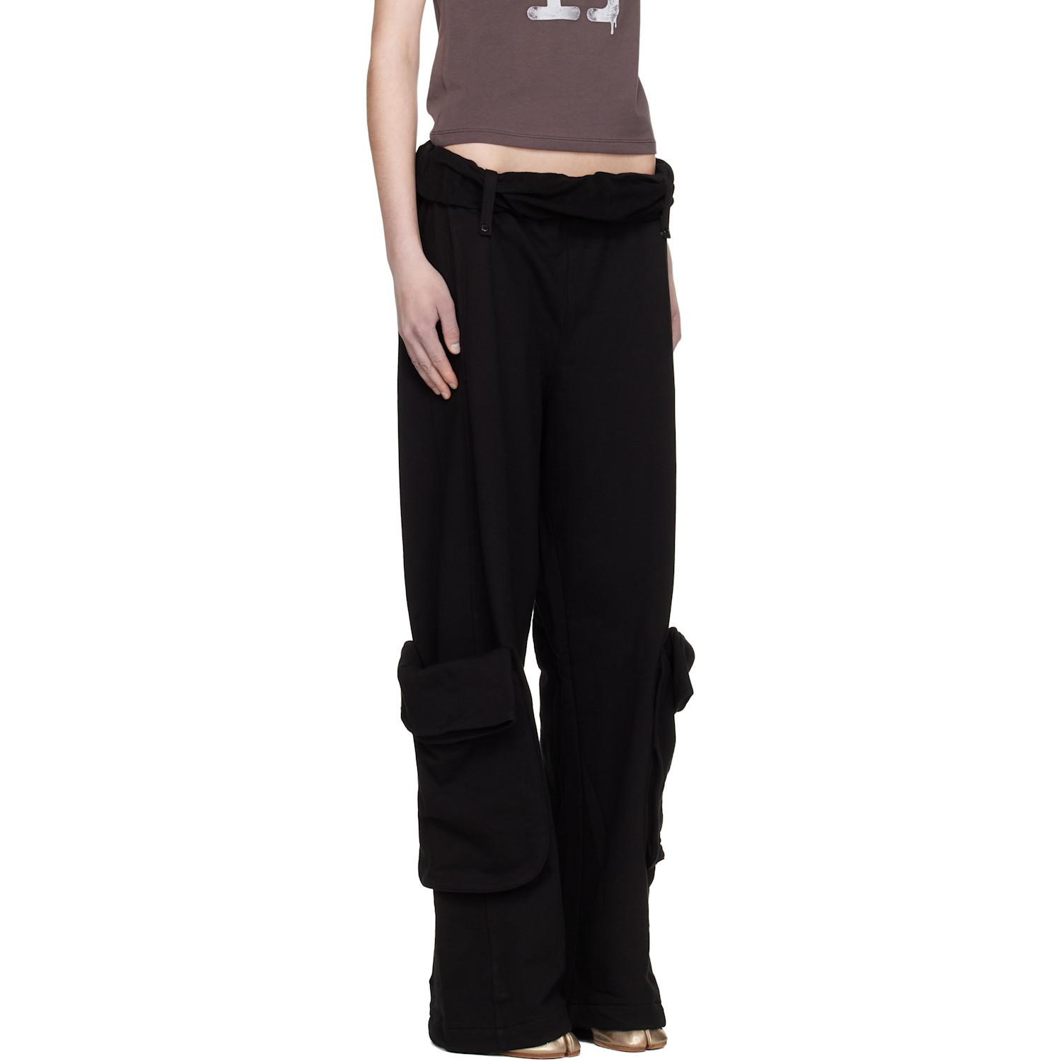 【OPEN YY】 ROLLED WAIST SWEAT CARGO PANTS OPEN YY Rolled Waist Sweat Cargo Pants in Black | Lyst