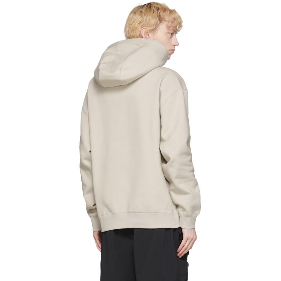 Nike Cotton Beige Pullover Hoodie in Natural for Men - Lyst
