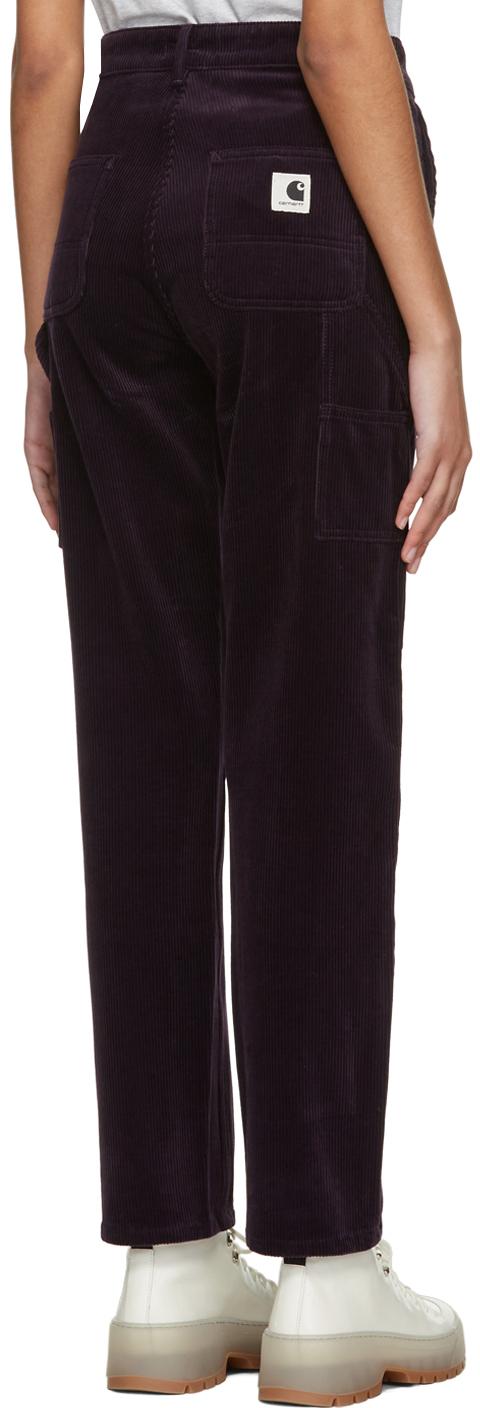 Carhartt WIP Corduroy Purple Pierce Trousers in Black | Lyst