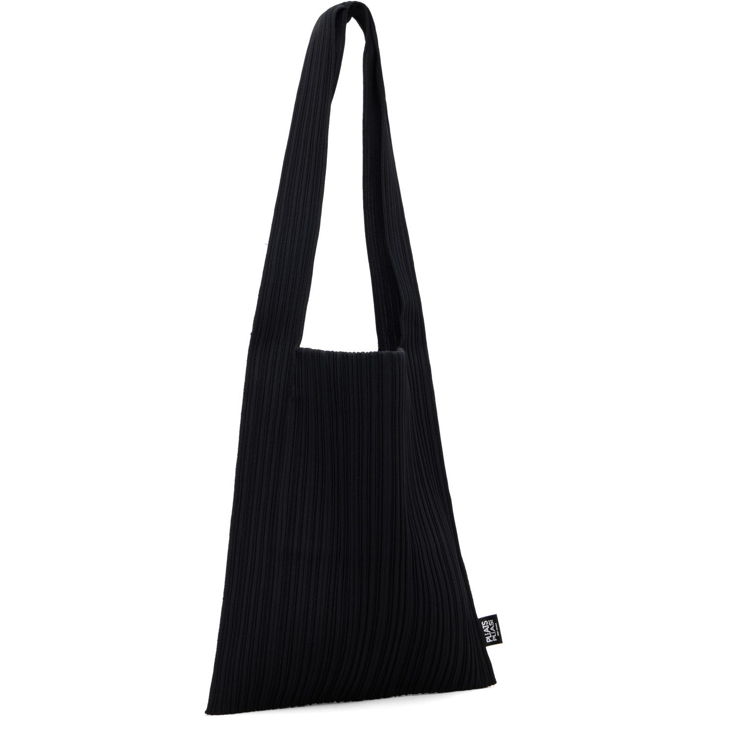 Pleats Please Issey Miyake Crepe Knit Tote in Black | Lyst