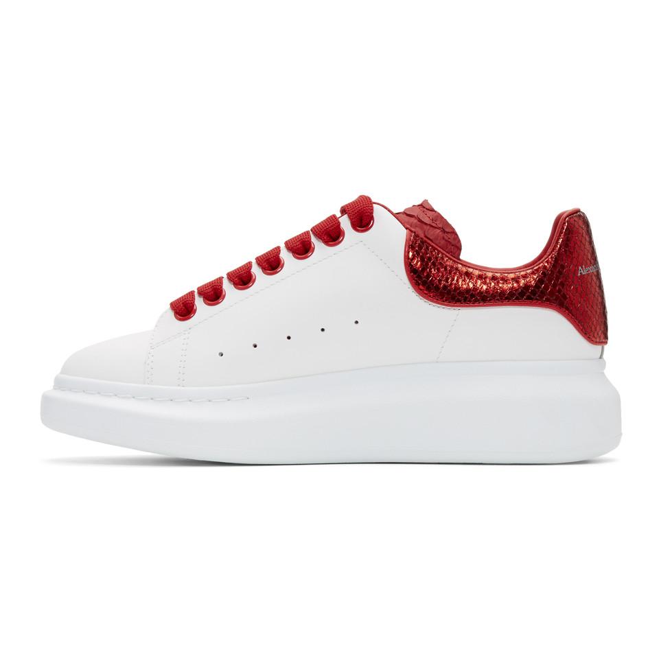 Alexander White And Red Python Oversized Sneakers for Lyst