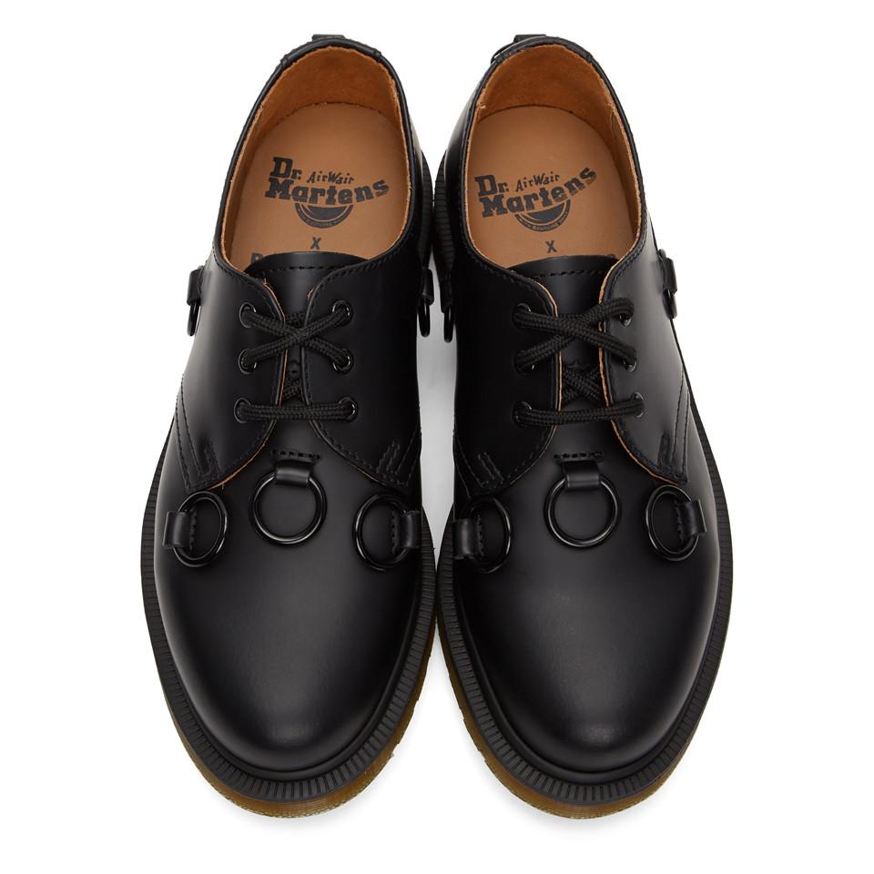 Raf Simons Leather Black Dr. Martens Edition 1461 Derbys - Lyst