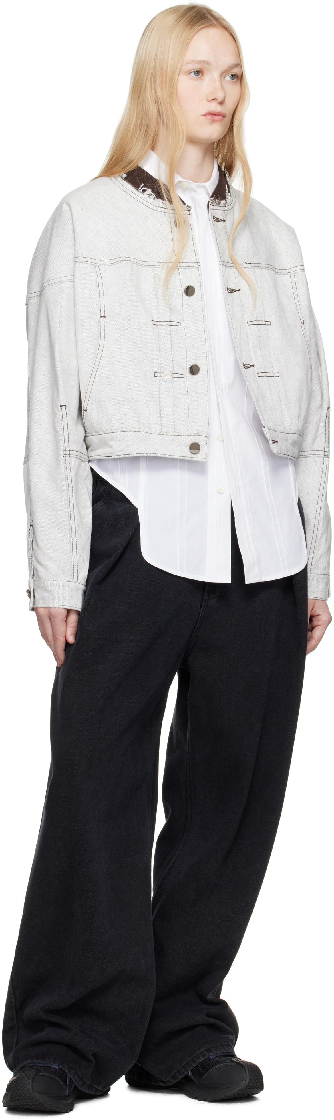 ADERERROR TRUCKER JACKET 1601 / WHITE 【公式通販】