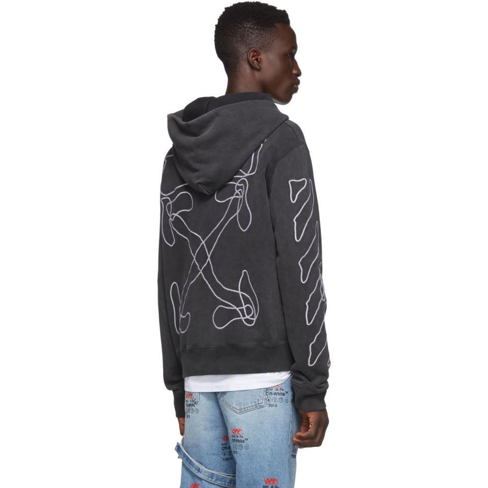 Off-White c/o Virgil Abloh Black Abstract Arrows Hoodie for Men | Lyst