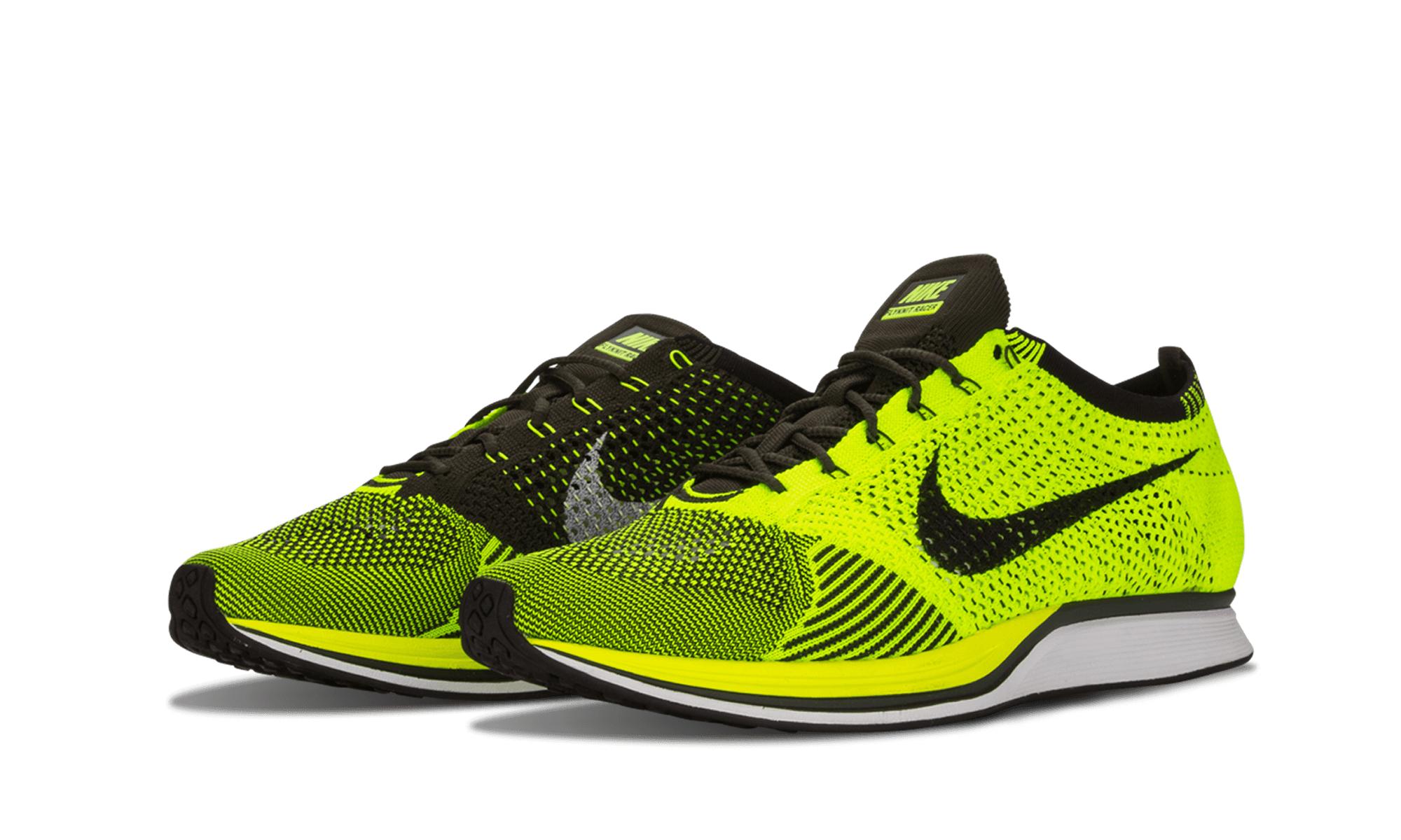 nike flyknit racer yellow