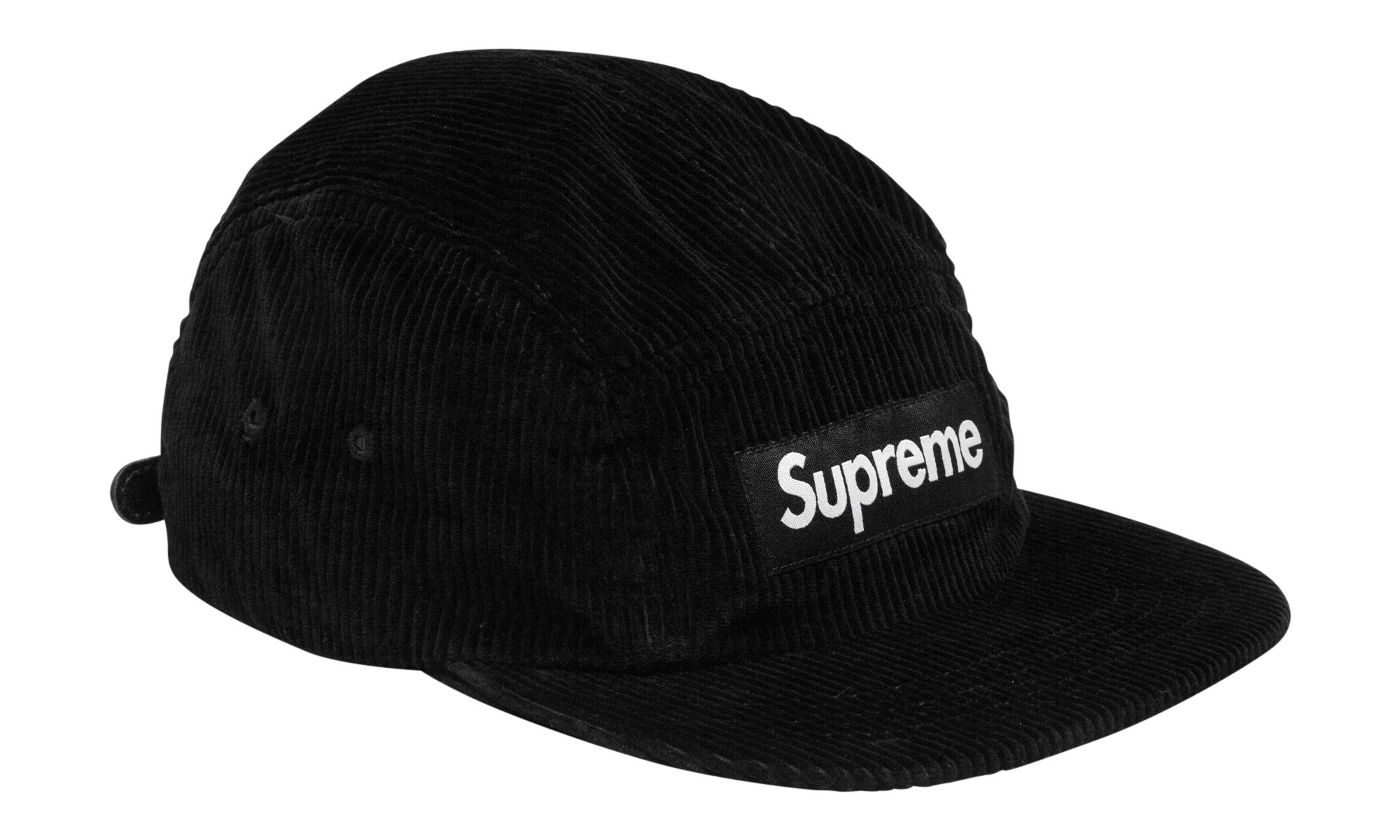 black and white supreme hat