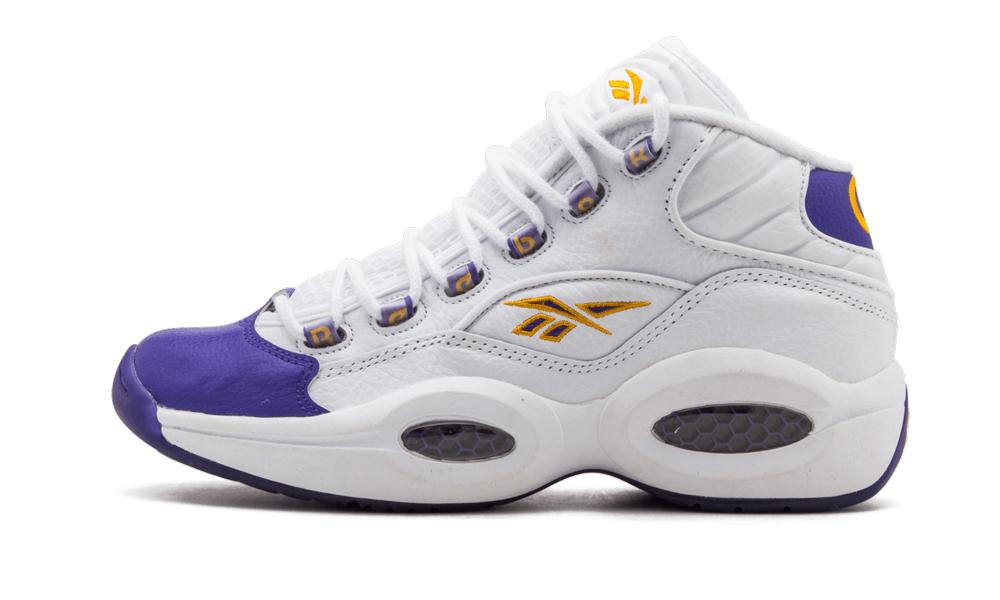 purple questions shoes