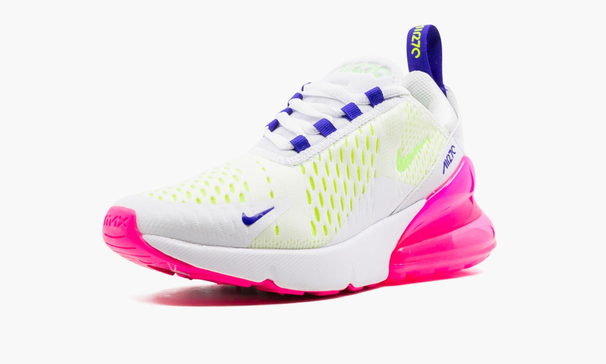 Nike Rubber Air Max 270 "white / Pink Blast / Volt" Shoes | Lyst