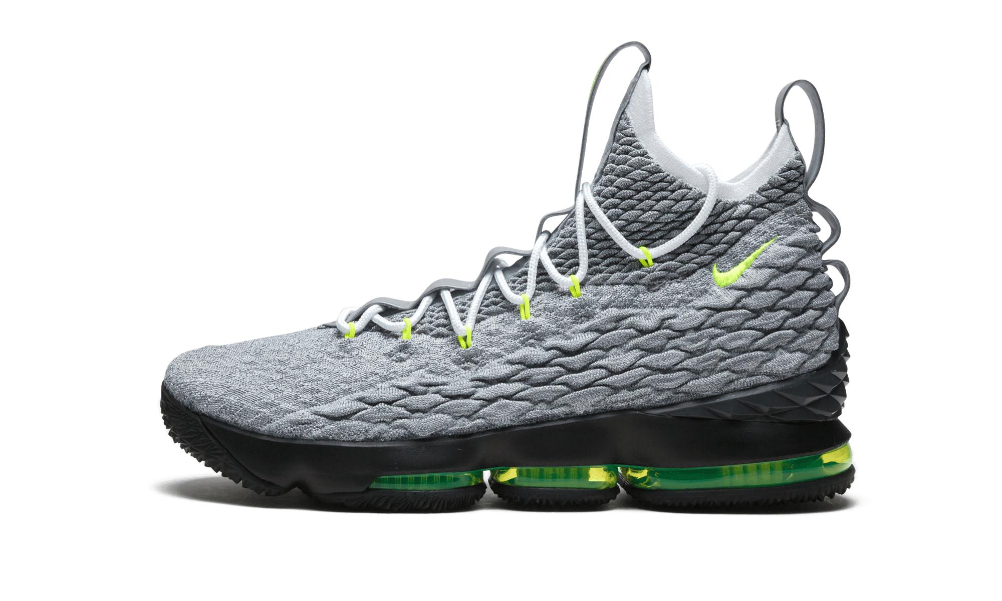 lebron 15 grey and green