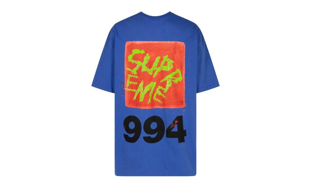 Supreme blue t shirt sale