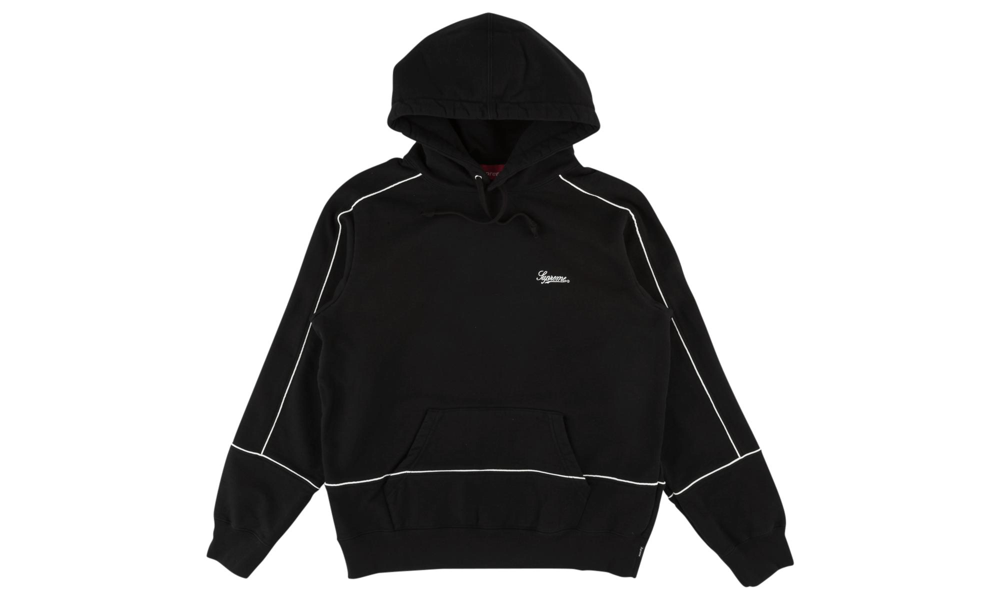 supreme piping hooded sweatshirt