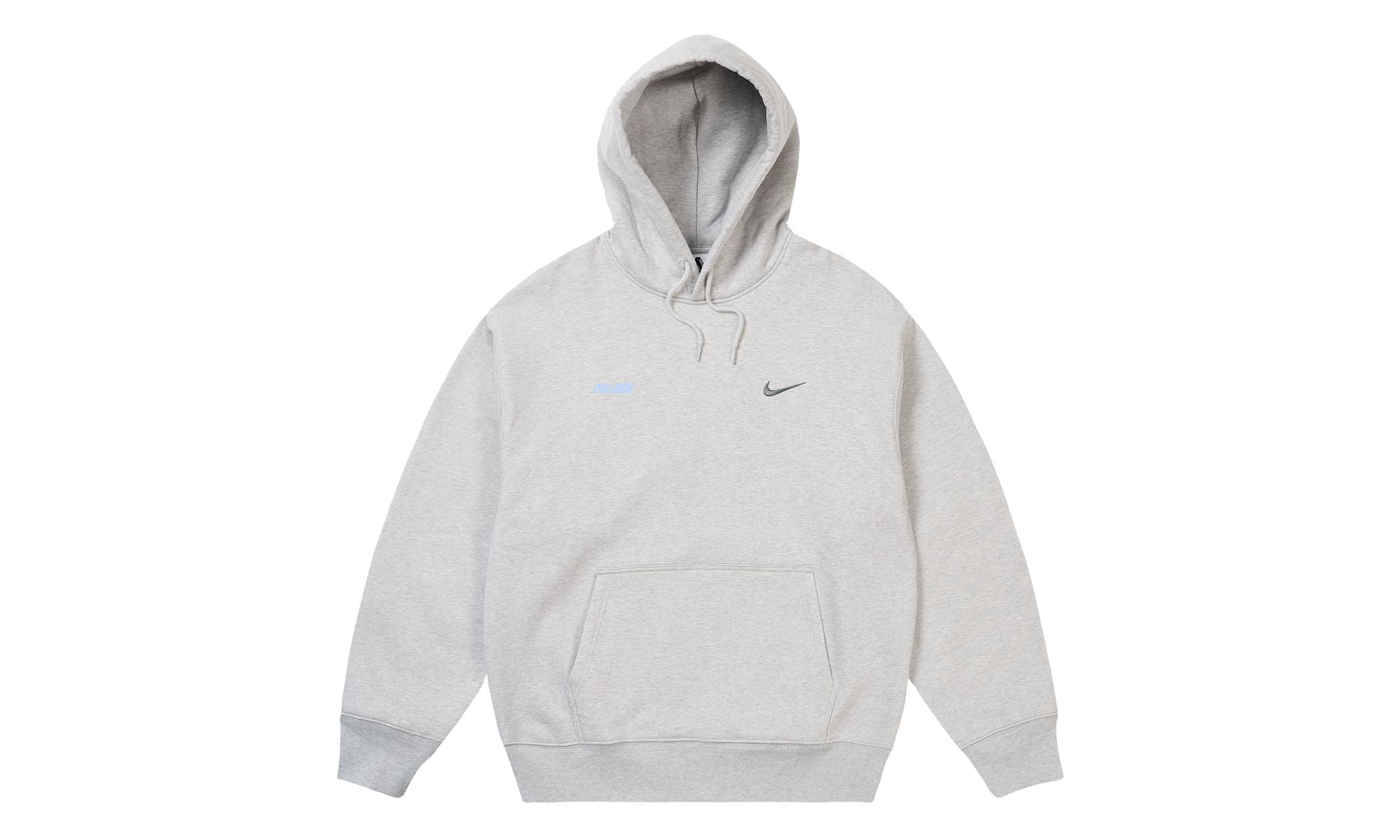Palace Nike Font Swoosh Hoodie Marl