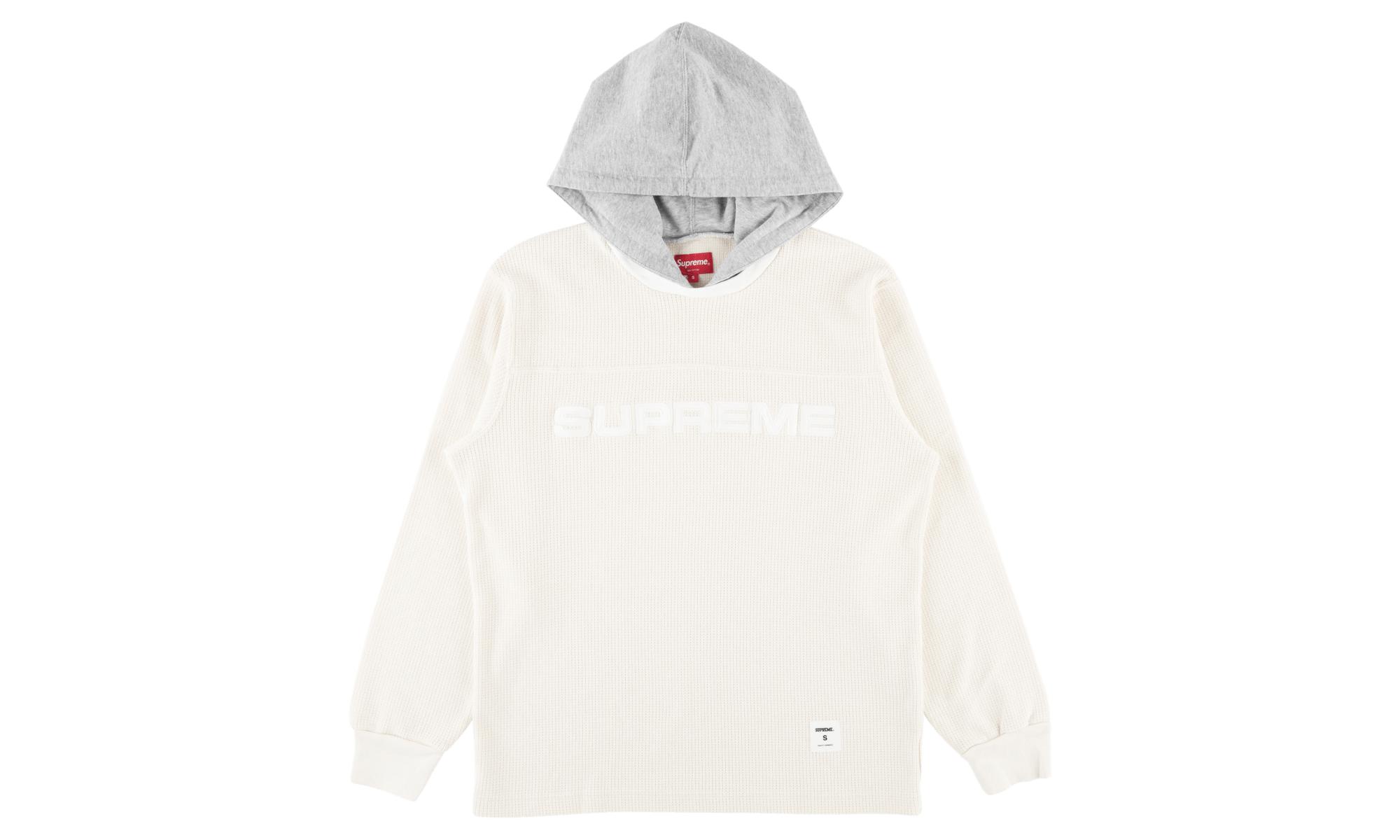 supreme waffle thermal hoodie