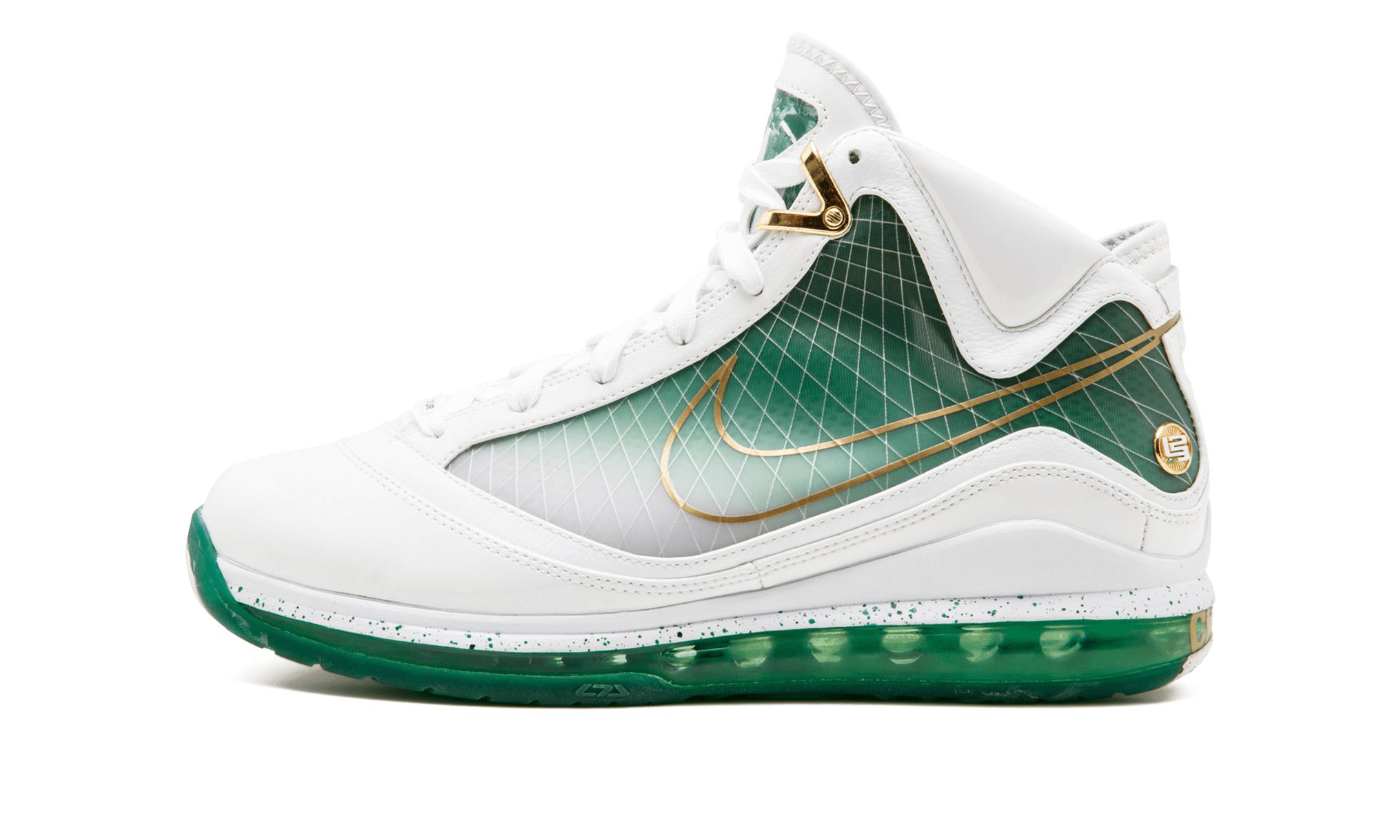green and white lebrons