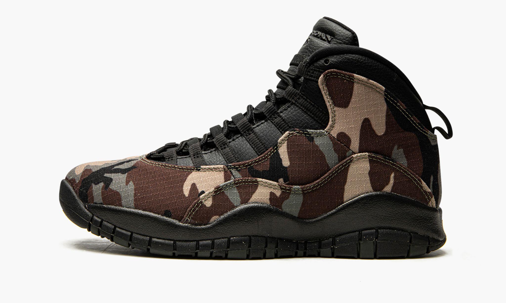 Nike Canvas Air Jordan 10 "woodland Camo" Shoes in Green for Men | Lyst